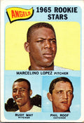 1965 Topps #537 Angels 1965 Rookie Stars (Marcelino Lopez / Rudy May /Roof)