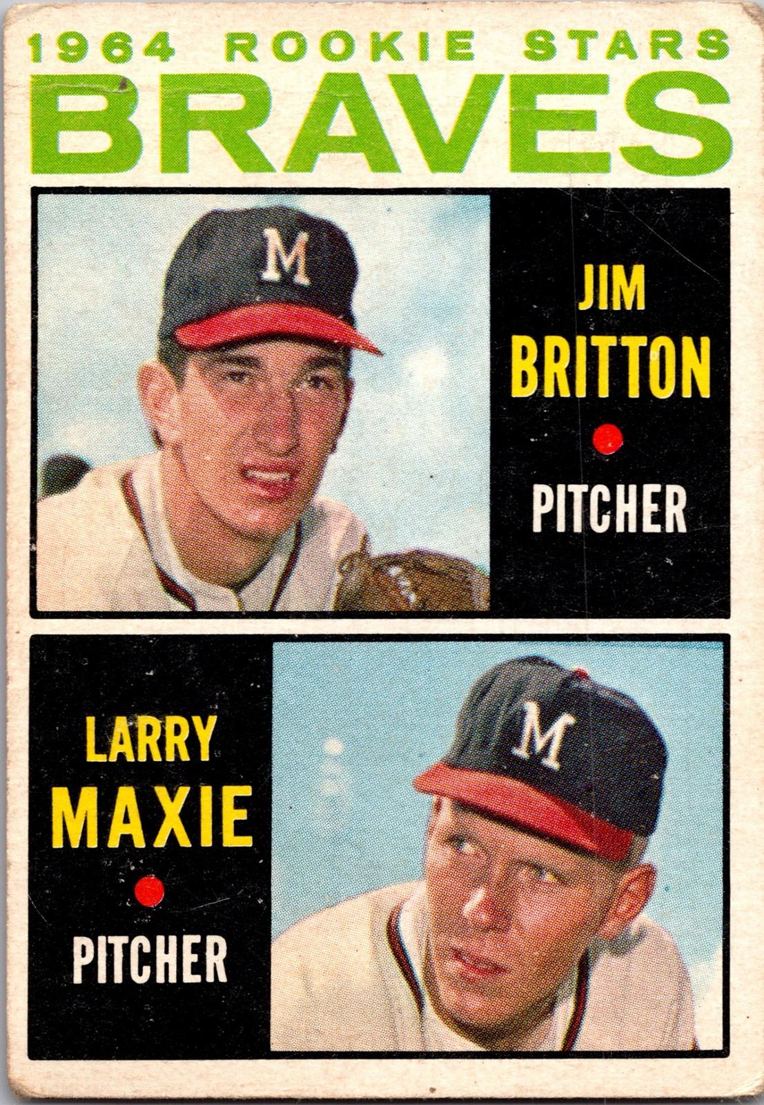 1964 Topps #94 Braves 1964 Rookie Stars (Jim Britton / Larry Maxie)