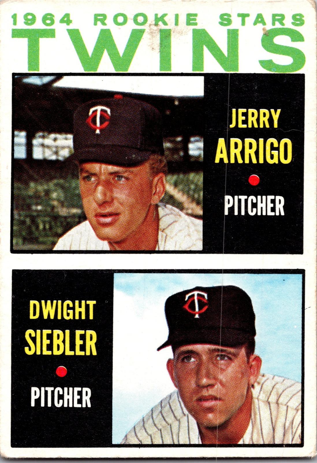 1964 Topps #516 Twins 1964 Rookie Stars (Jerry Arrigo / Dwight Siebler)