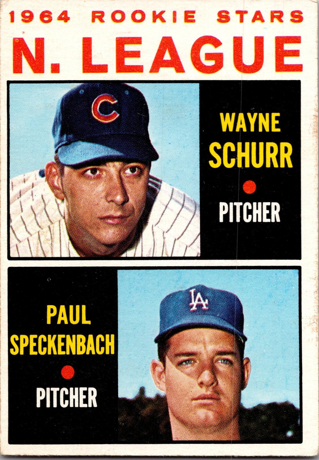 1964 Topps #548 N. League 1964 Rookie Stars (Wayne Schurr / Paul Speckenbach)