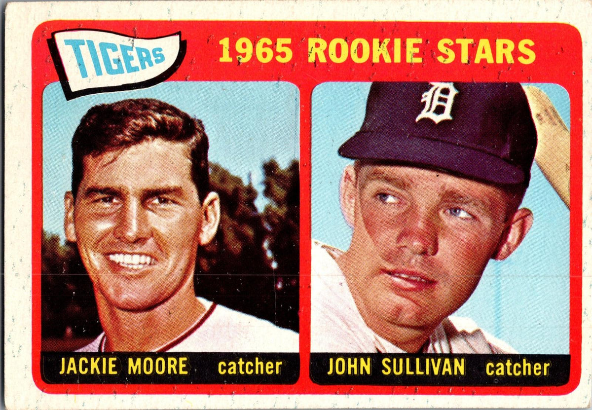 1965 Topps #593 Tigers 1965 Rookie Stars (Jackie Moore / John Sullivan)