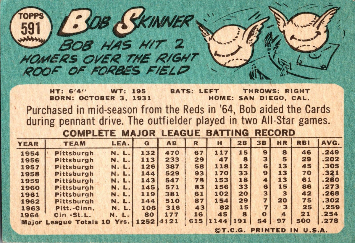 1965 Topps #591 Bob Skinner