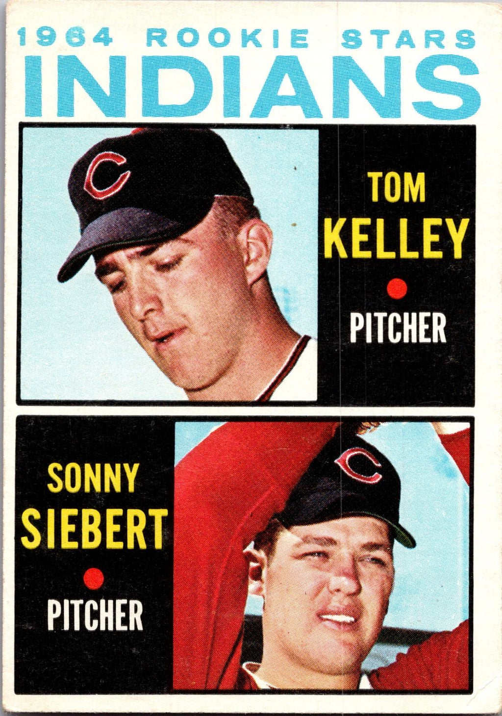 1964 Topps #552 Indians 1964 Rookie Stars (Tom Kelley / Sonny Siebert)