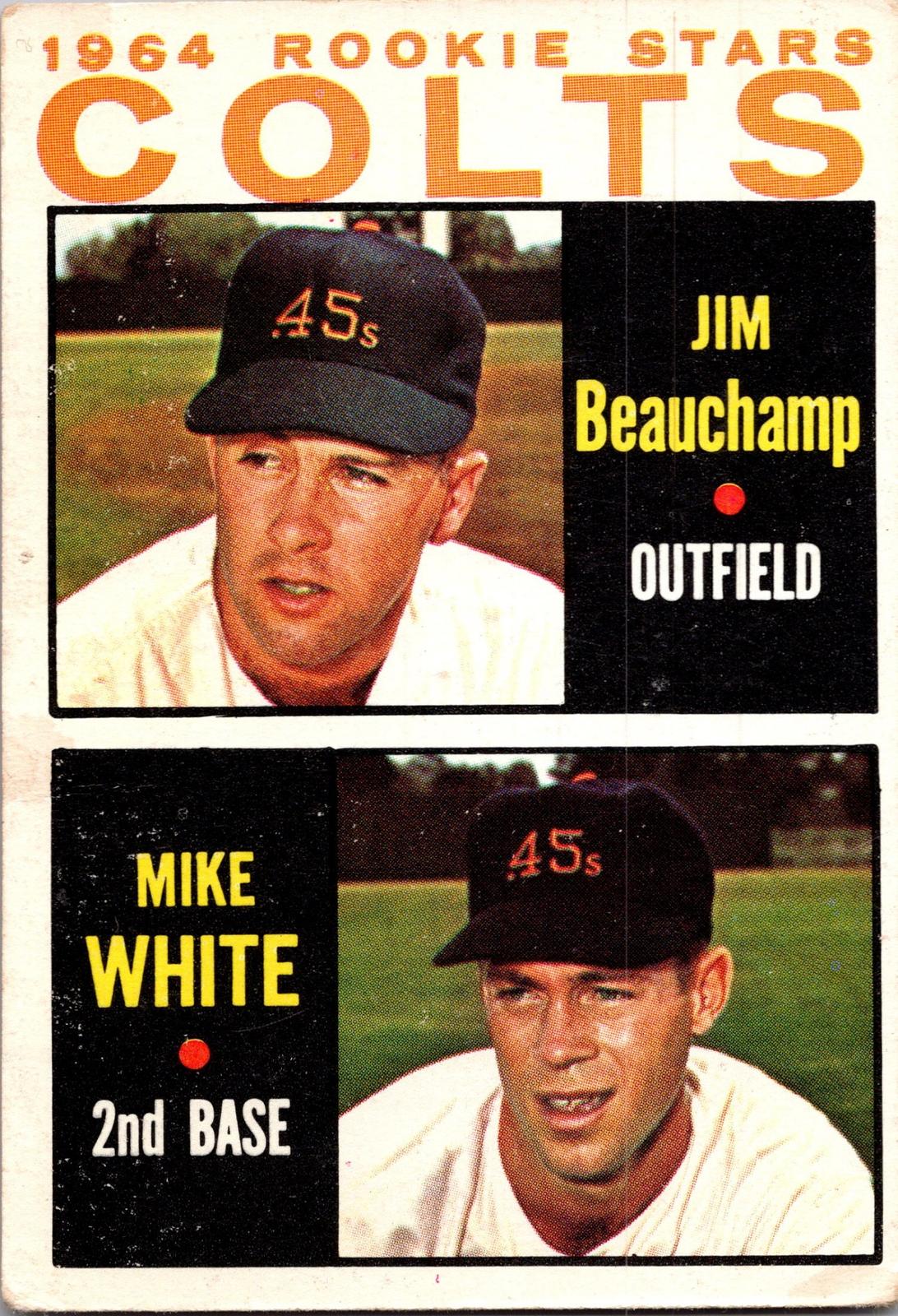 1964 Topps #492 Colts 1964 Rookie Stars (Jim Beauchamp / Mike White)