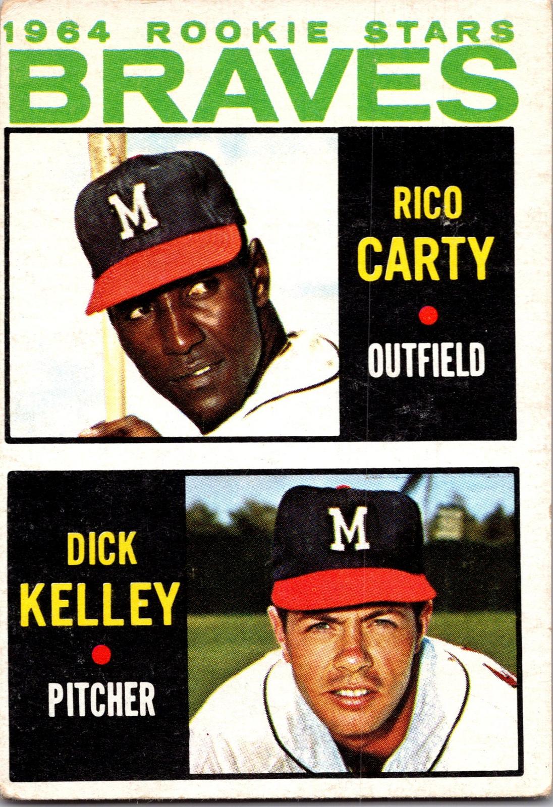 1964 Topps #476 Braves 1964 Rookie Stars (Rico Carty / Dick Kelley)