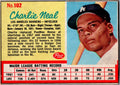 1962 Post Cereal #102 Charlie Neal