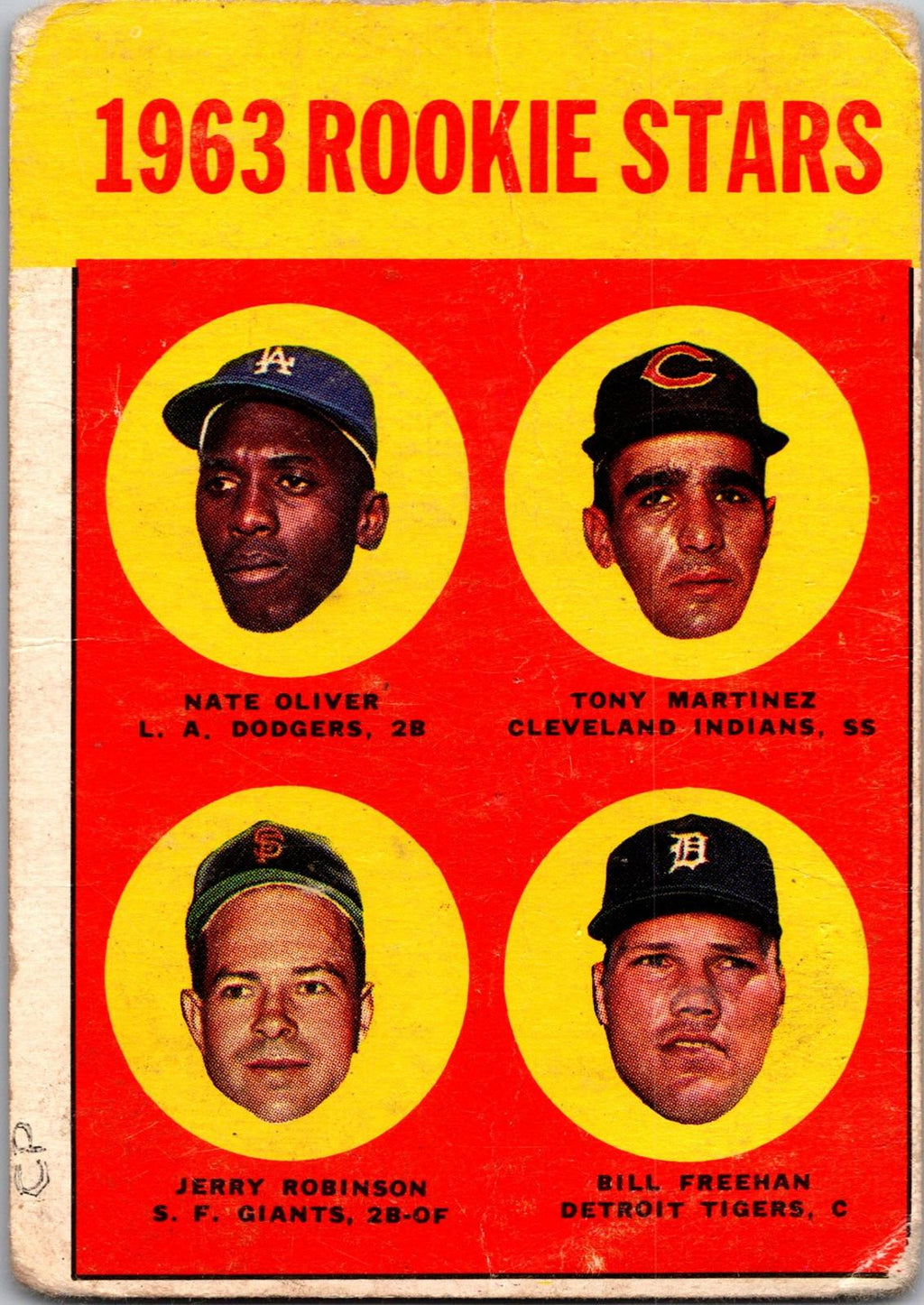 1963 Topps #466 1963 Rookie Stars (Nate Oliver/Robinson /Freehan)