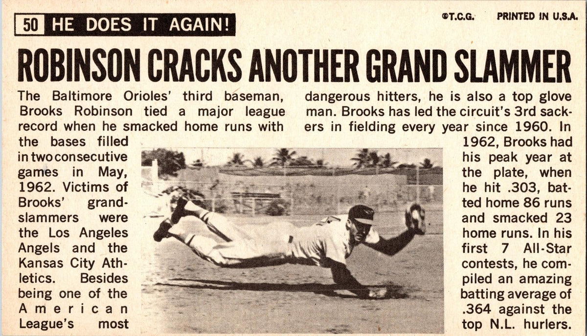 1964 Topps Giants #50 Brooks Robinson