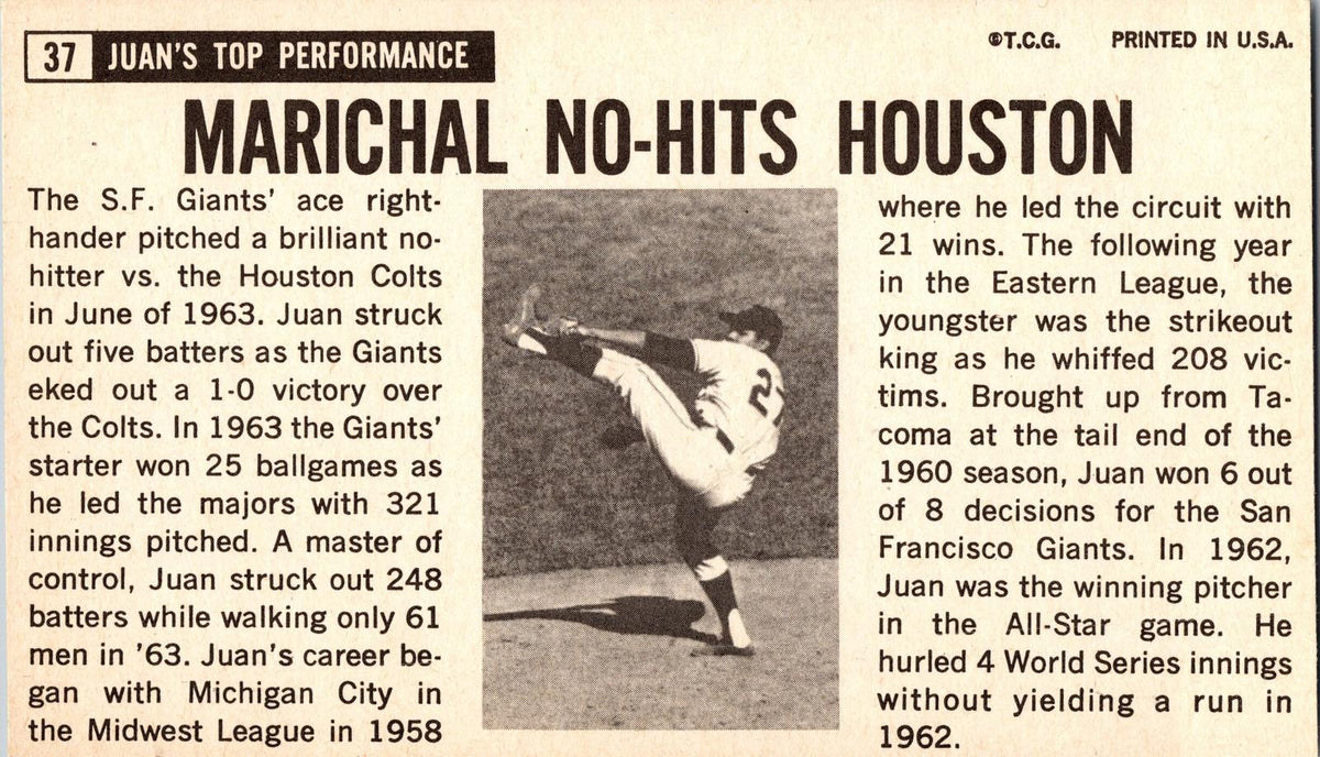 1964 Topps Giants #37 Juan Marichal