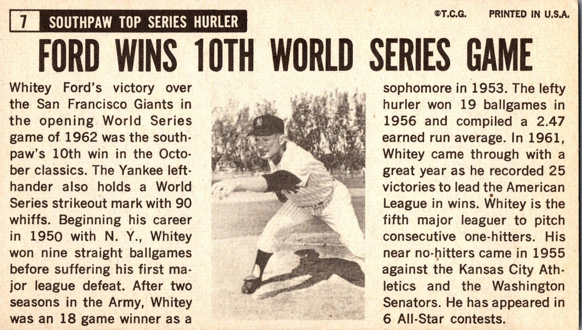1964 Topps Giants #7 Whitey Ford