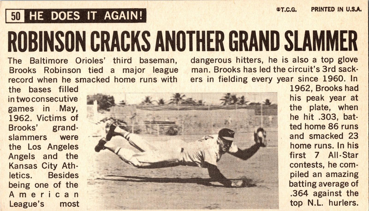 1964 Topps Giants #50 Brooks Robinson