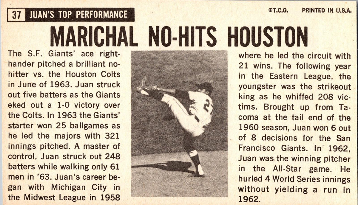1964 Topps Giants #37 Juan Marichal