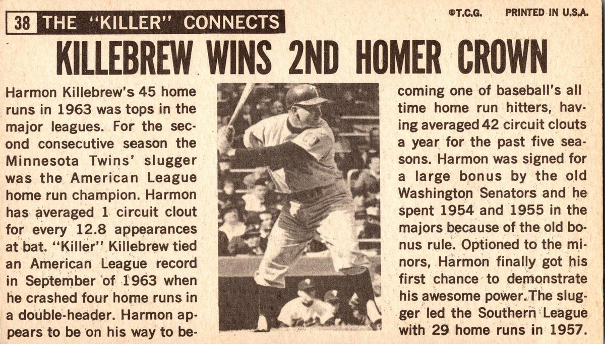 1964 Topps Giants #38 Harmon Killebrew
