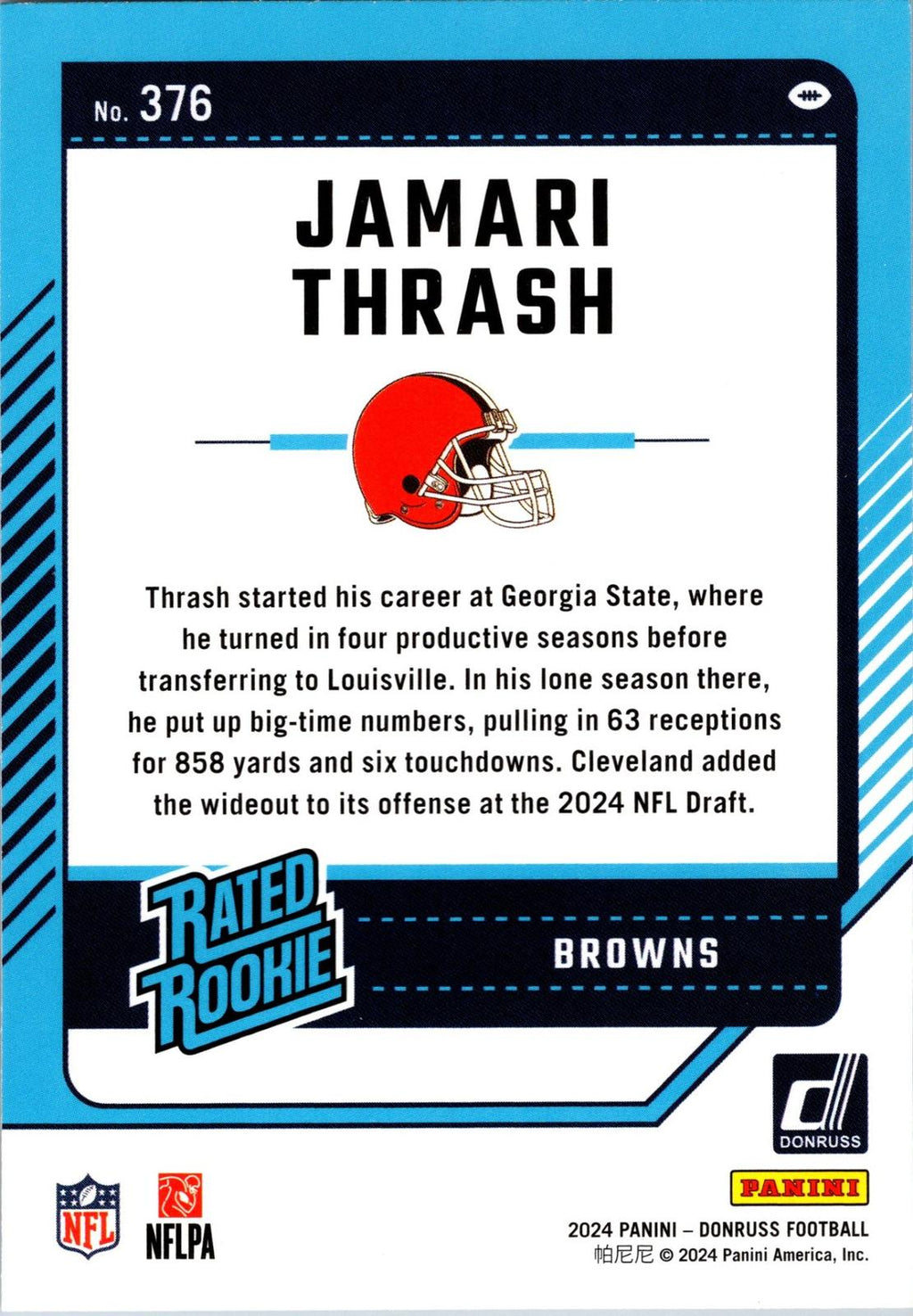 2024 Donruss #376 Jamari Thrash