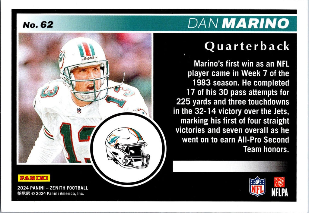2024 Panini Zenith #62 Dan Marino Retail