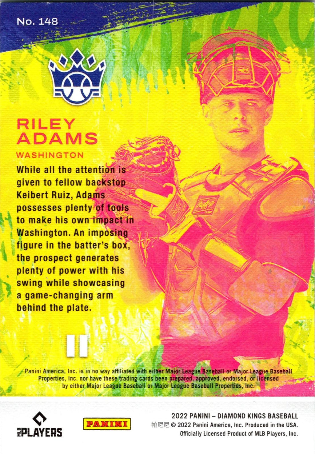 2022 Panini Diamond Kings #148 Riley Adams