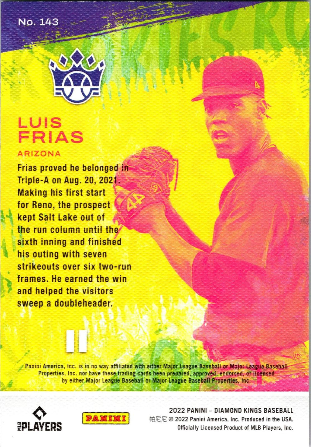 2022 Panini Diamond Kings #143 Luis Frias