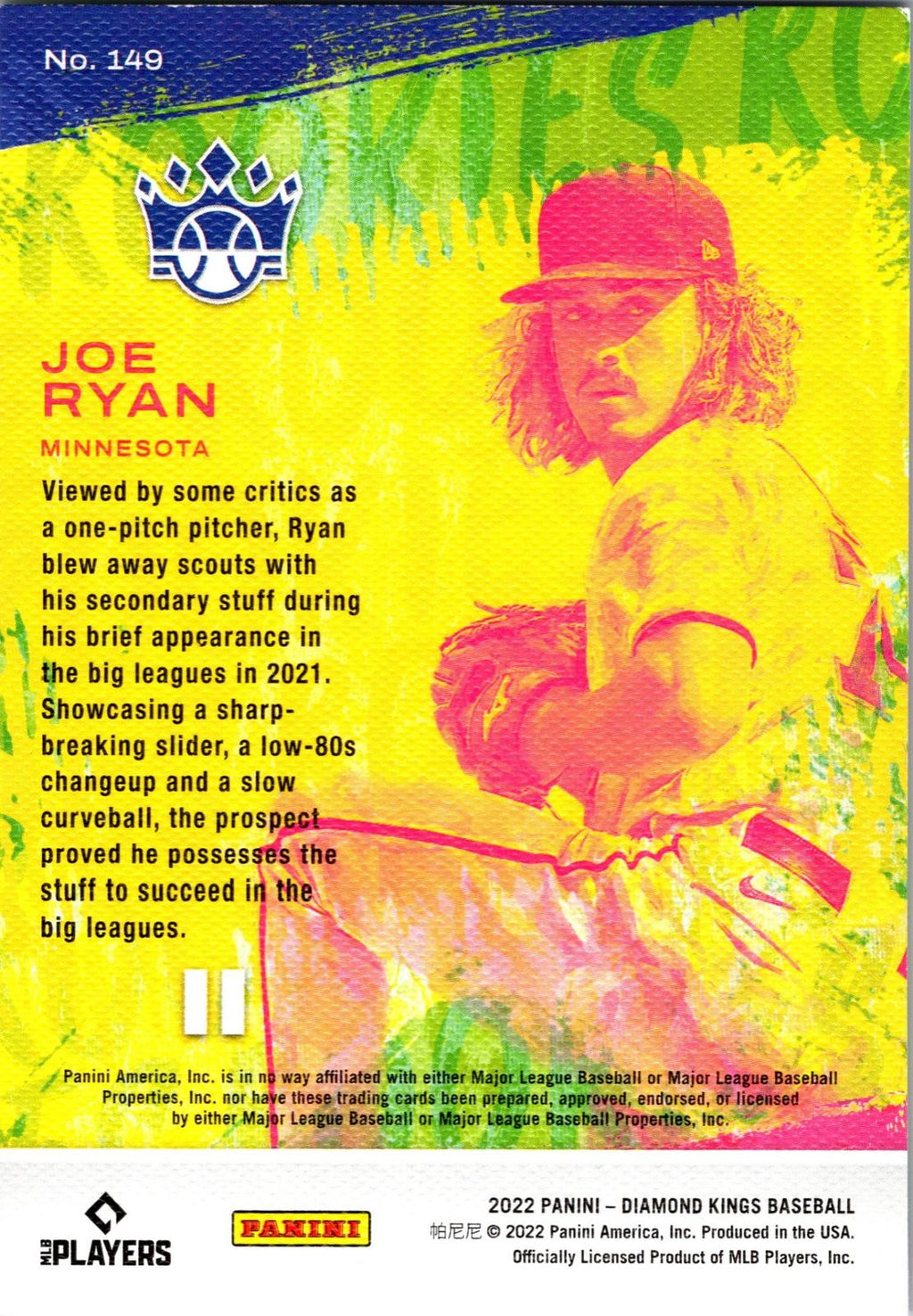 2022 Panini Diamond Kings #149 Joe Ryan