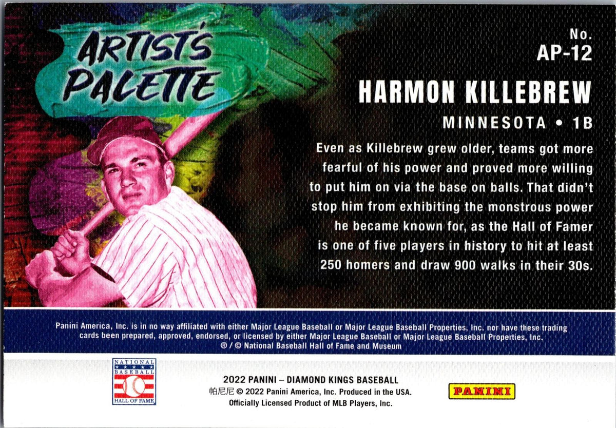 2022 Panini Diamond Kings #AP-12 Harmon Killebrew Artist's Palette
