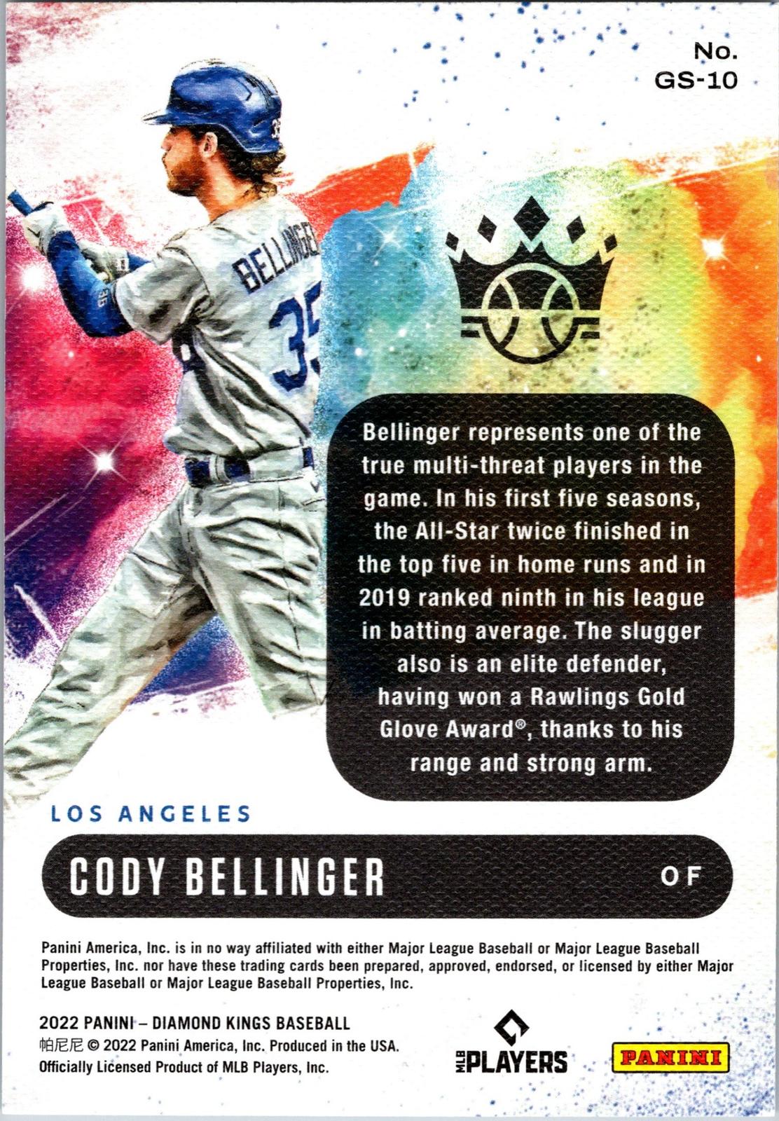 2022 Panini Diamond Kings #GS-10 Cody Bellinger Gallery of Stars