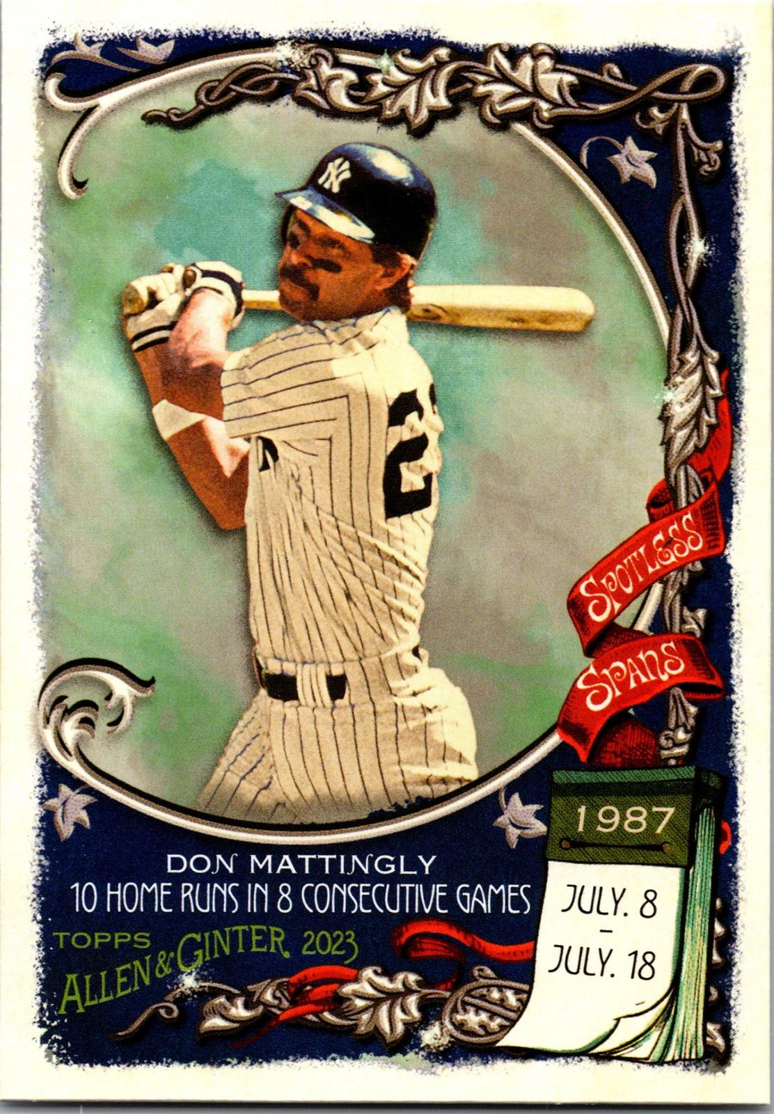 2023 Topps Allen & Ginter #SS-8 Don Mattingly Spotless Spans