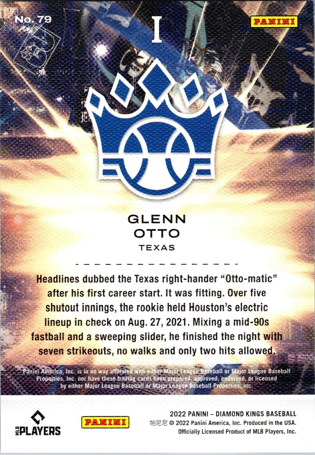 2022 Panini Diamond Kings #79 Glenn Otto