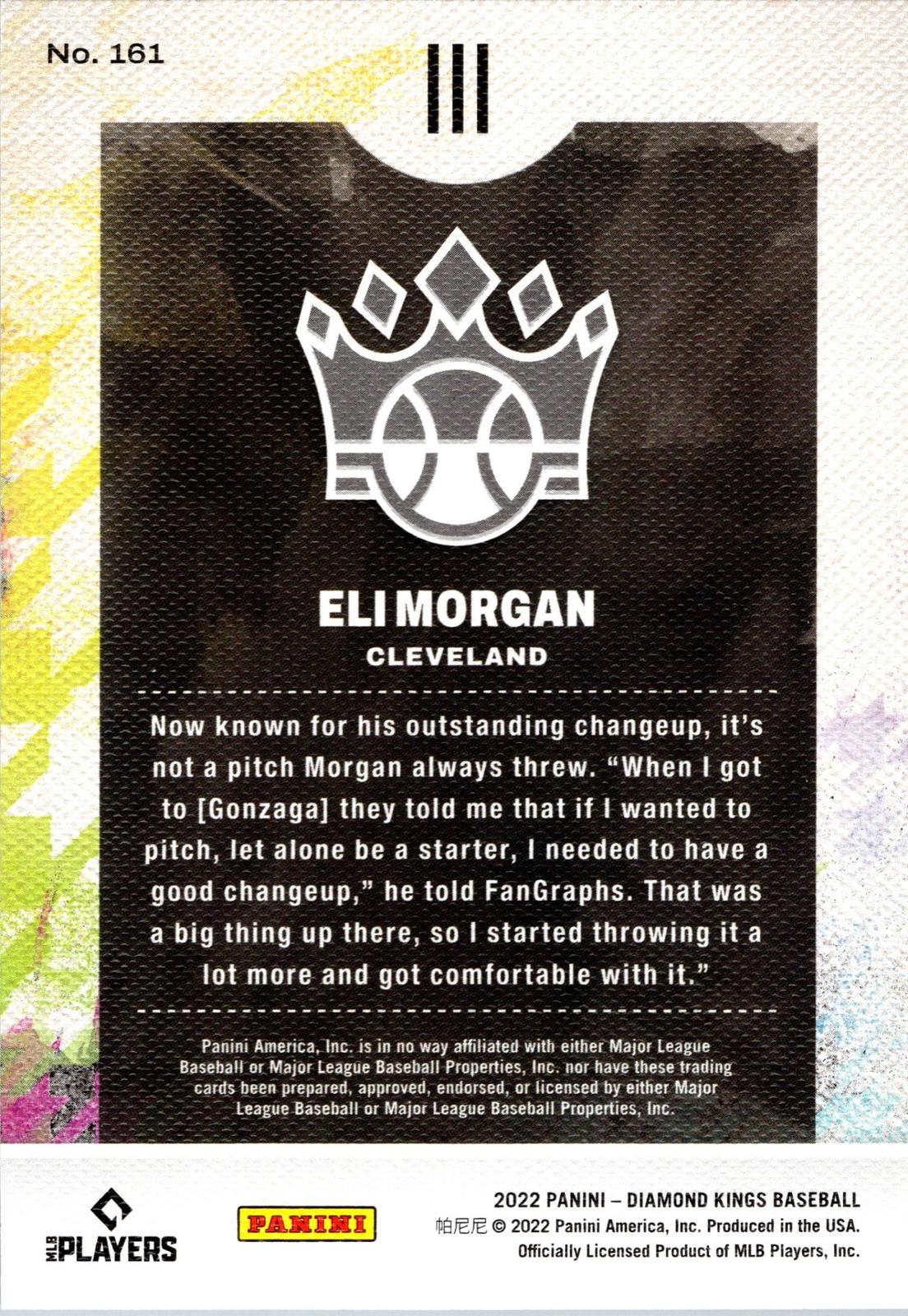 2022 Panini Diamond Kings #161 Eli Morgan