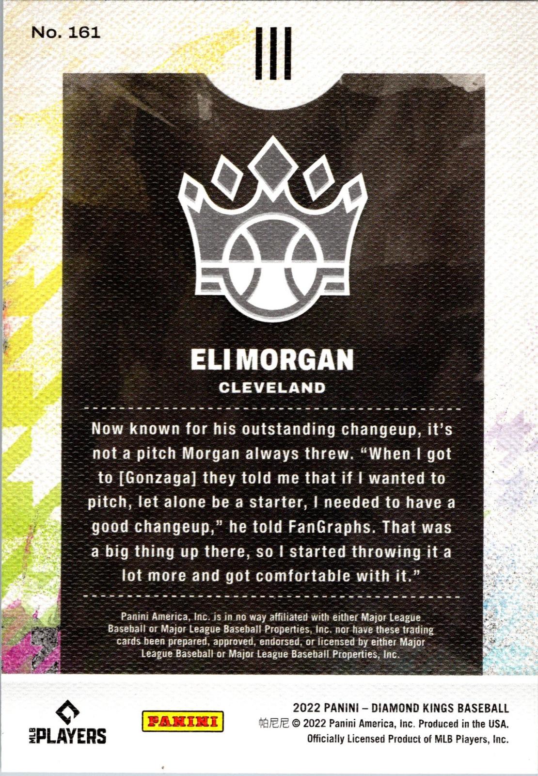 2022 Panini Diamond Kings #161 Eli Morgan