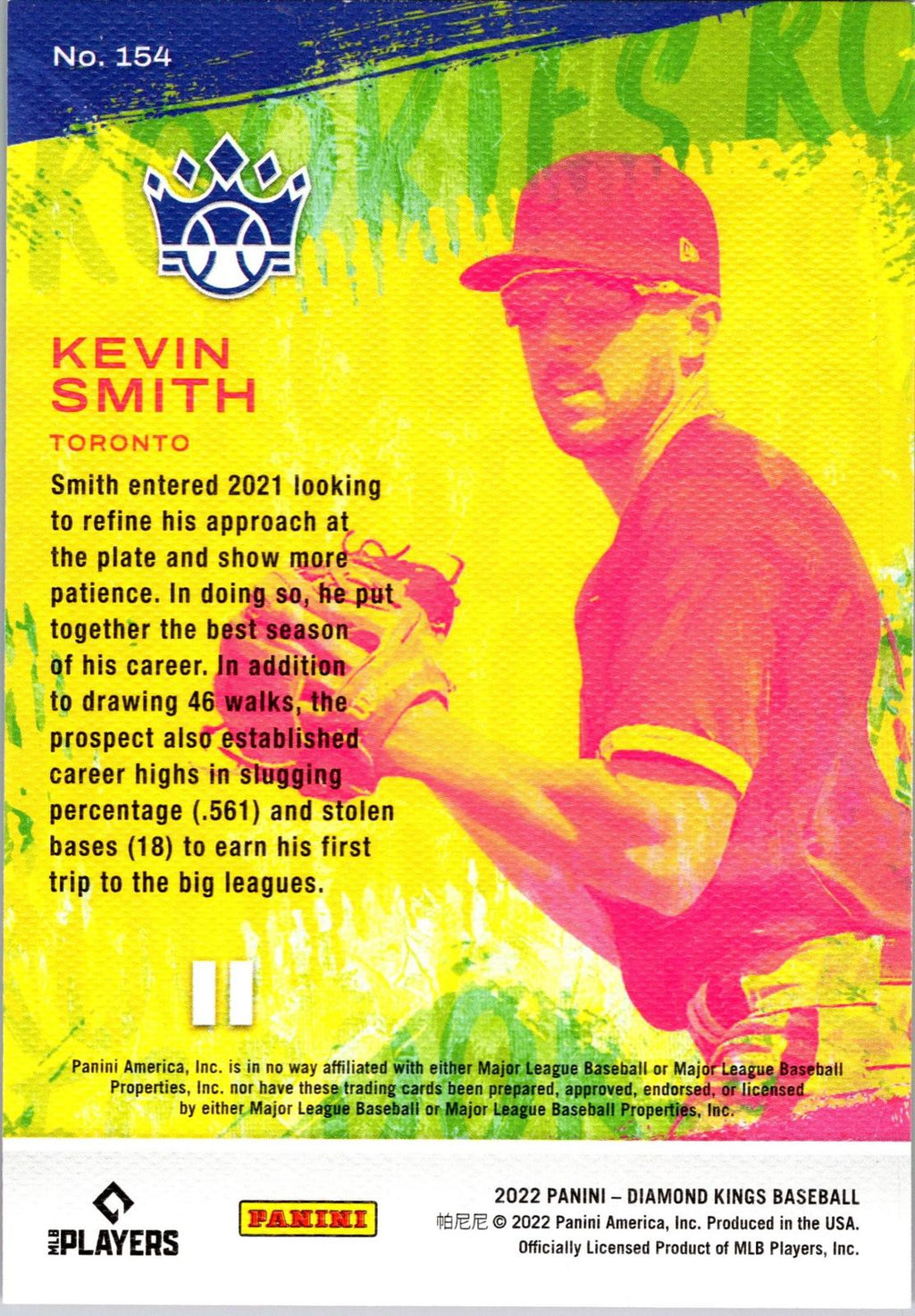 2022 Panini Diamond Kings #154 Kevin Smith