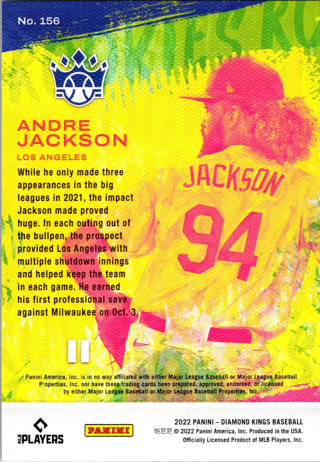2022 Panini Diamond Kings #156 Andre Jackson