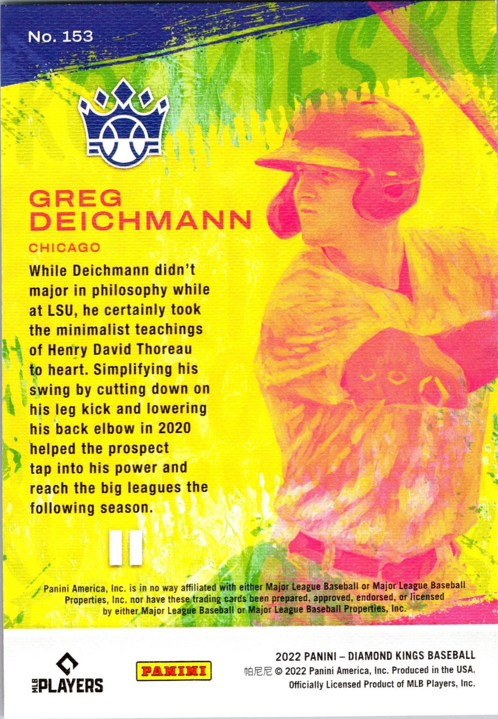 2022 Panini Diamond Kings #153 Greg Deichmann