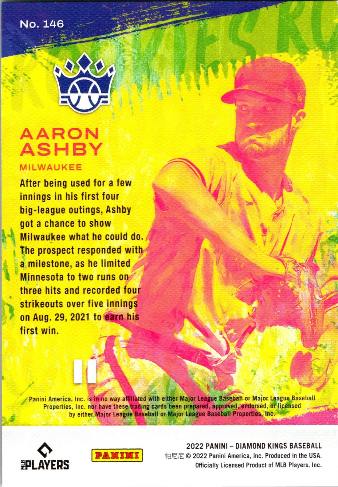 2022 Panini Diamond Kings #146 Aaron Ashby