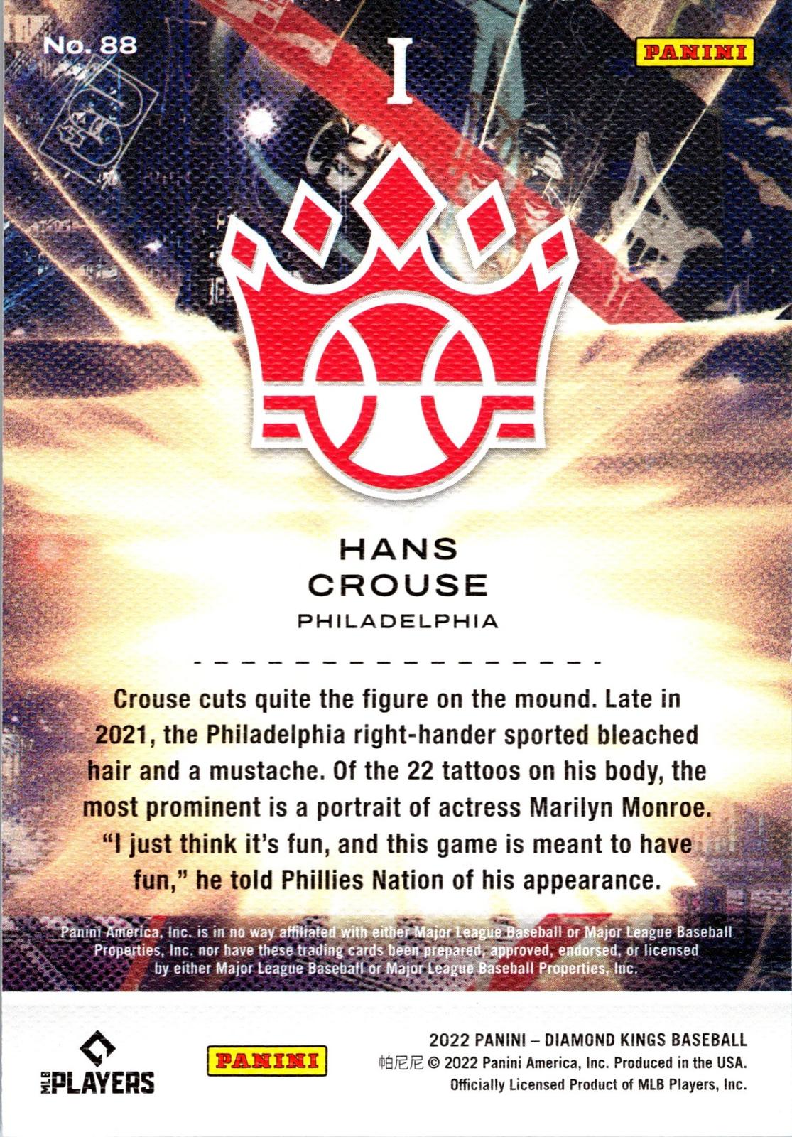 2022 Panini Diamond Kings #88 Hans Crouse