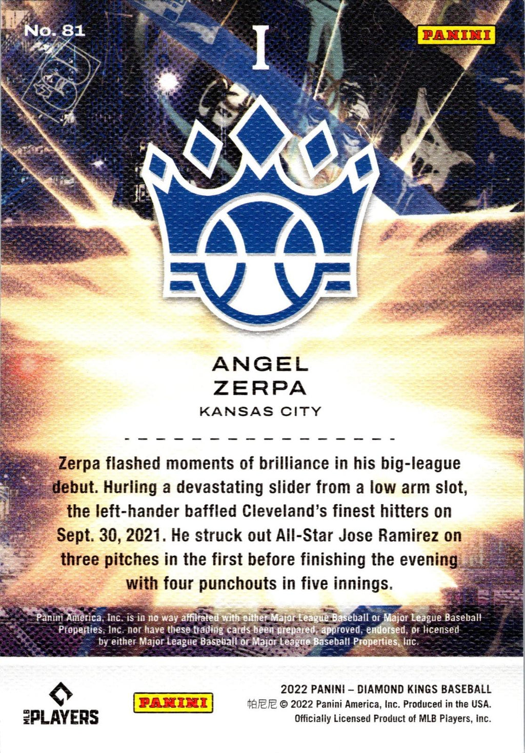 2022 Panini Diamond Kings #81 Angel Zerpa
