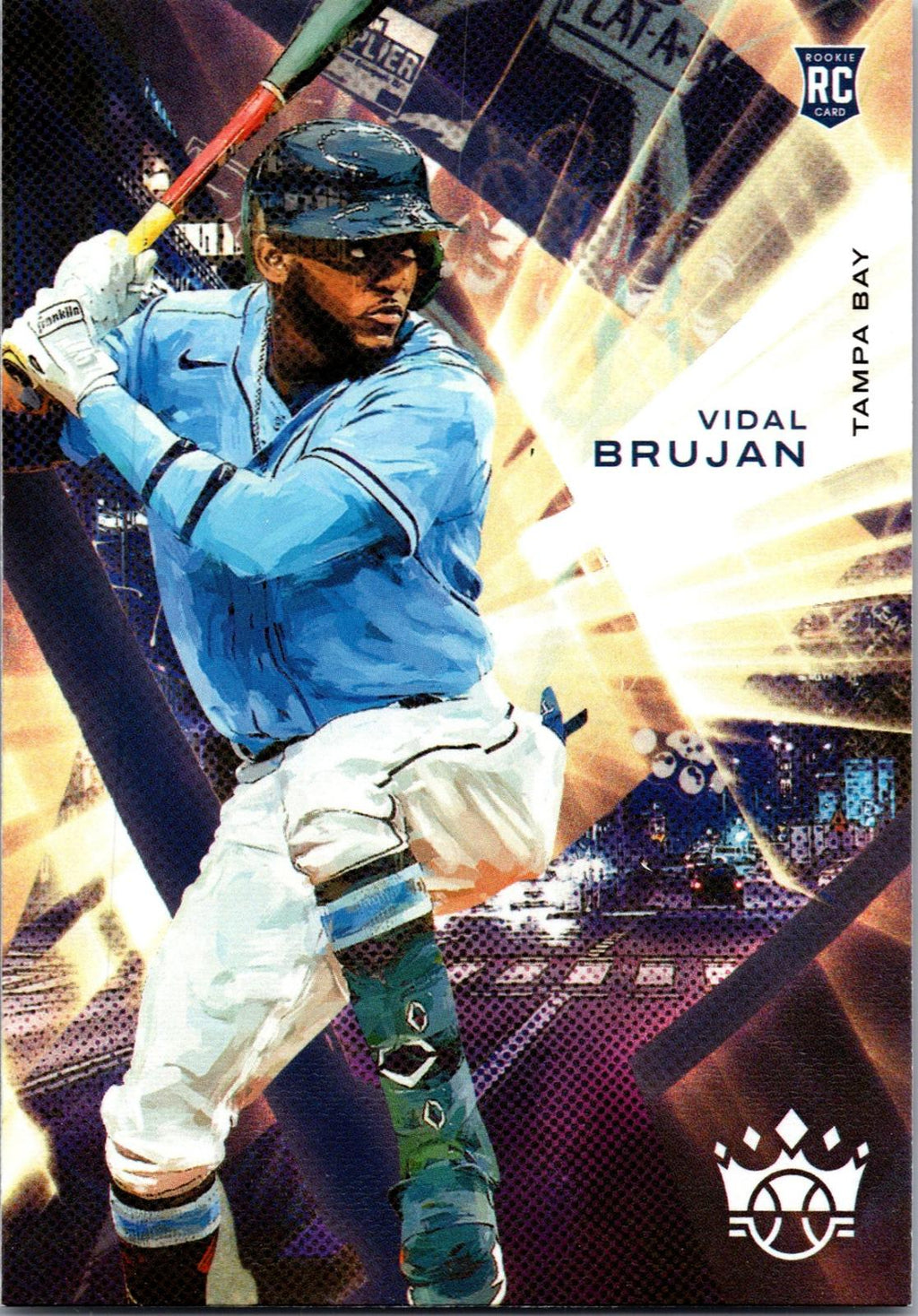 2022 Panini Diamond Kings #80 Vidal Brujan Artist's Proof Blue