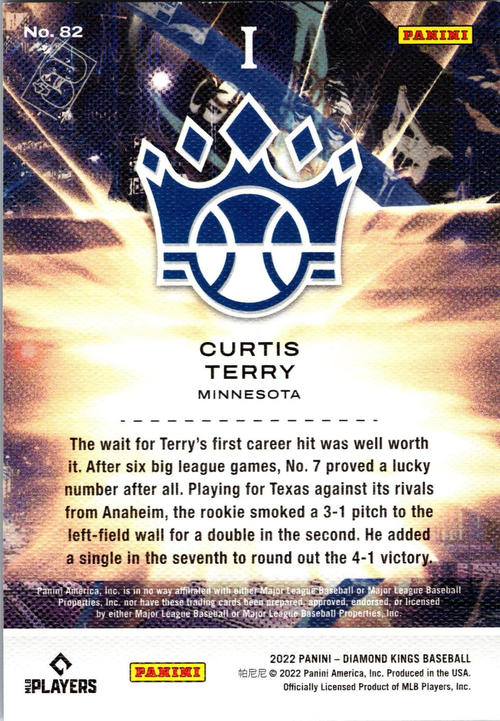2022 Panini Diamond Kings #82 Curtis Terry