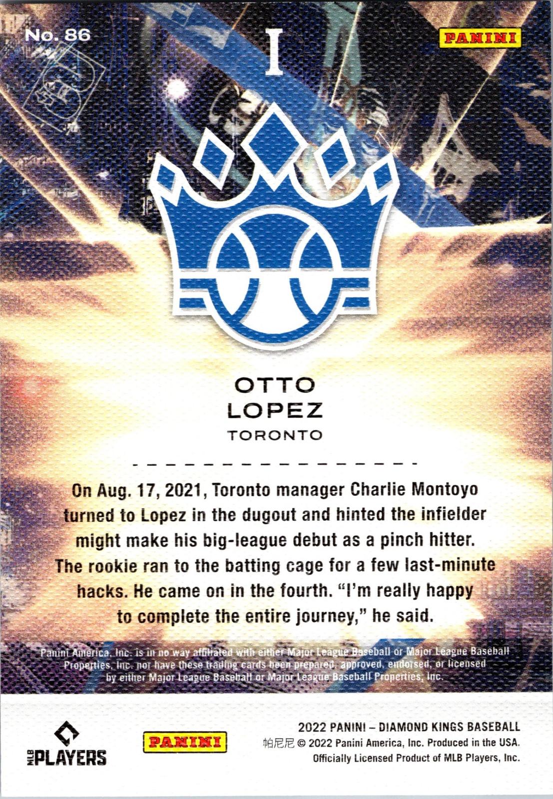 2022 Panini Diamond Kings #86 Otto Lopez