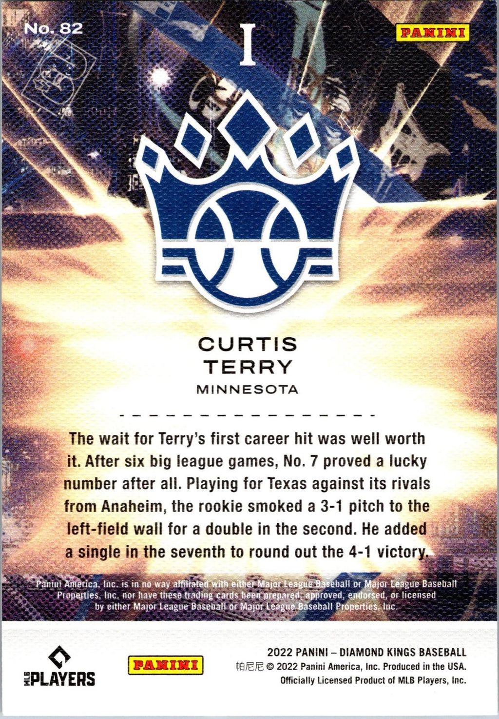 2022 Panini Diamond Kings #82 Curtis Terry