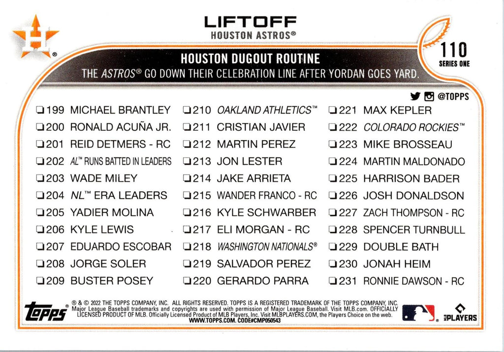 2022 Topps #110 Liftoff