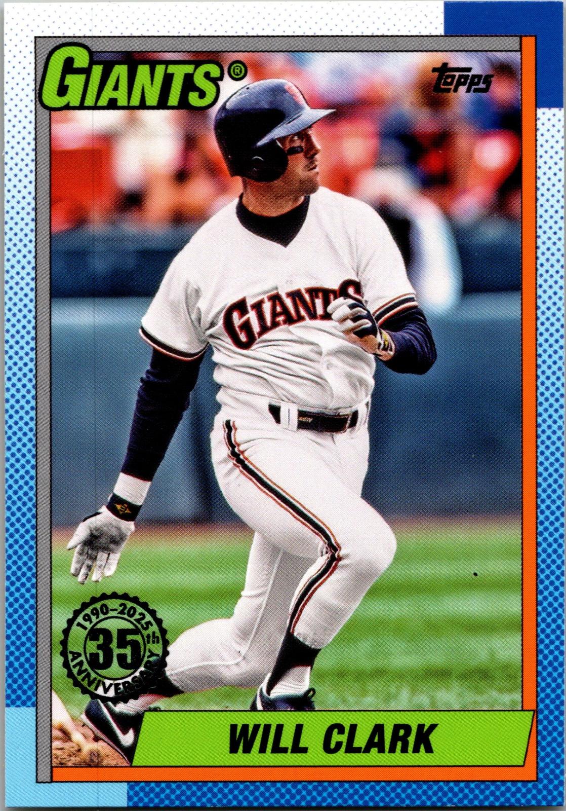 2025 Topps #T90-97 Will Clark 1990 Topps Baseball 35th Anniversary (Series One)