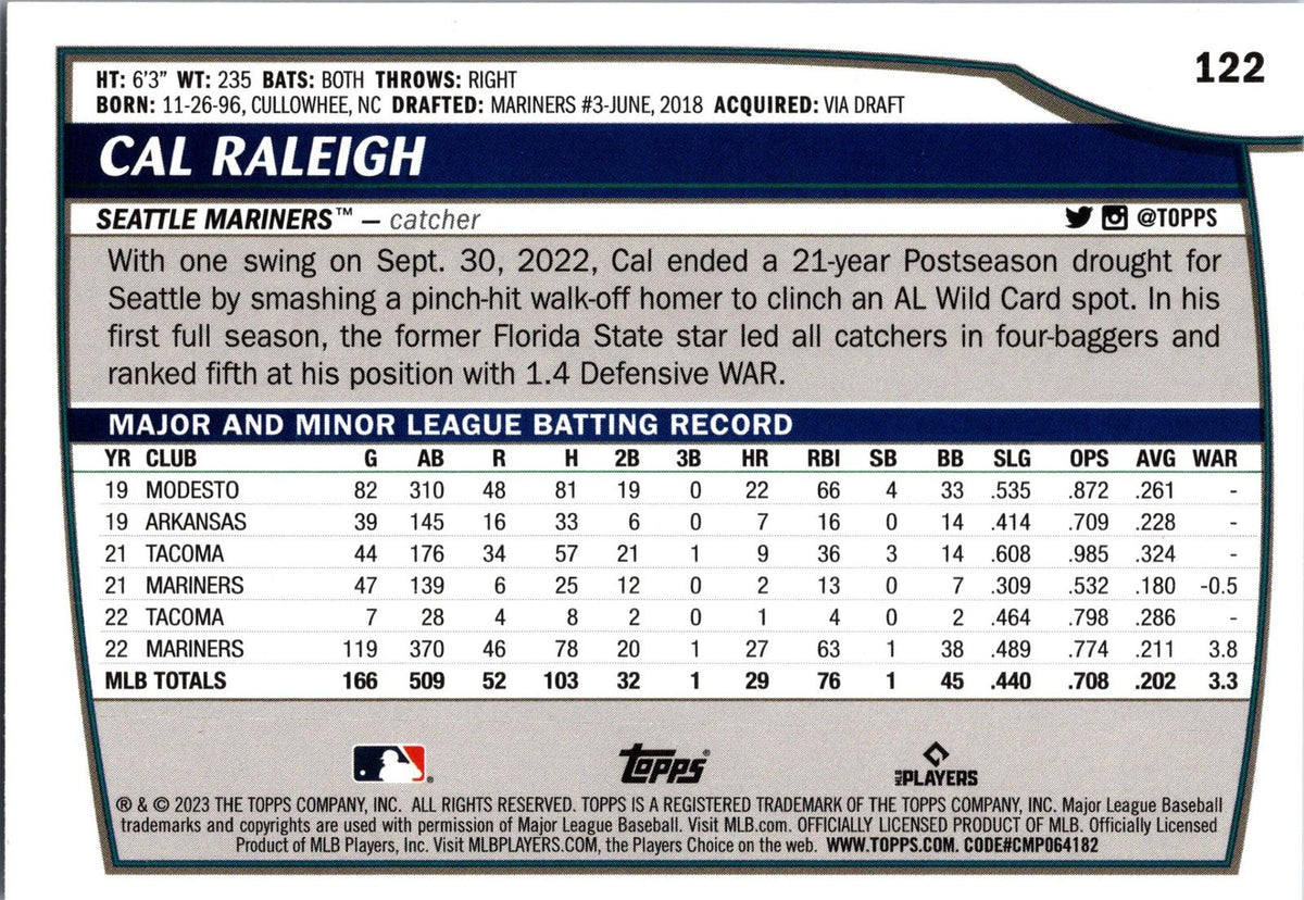 2023 Topps Big League #122 Cal Raleigh