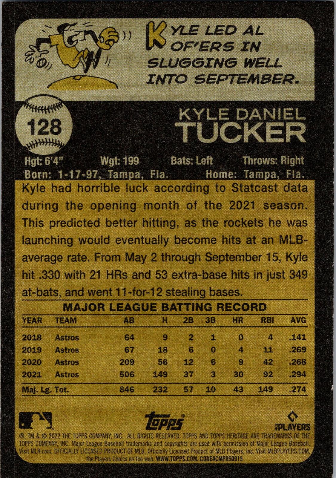 2022 Topps Heritage #128 Kyle Tucker