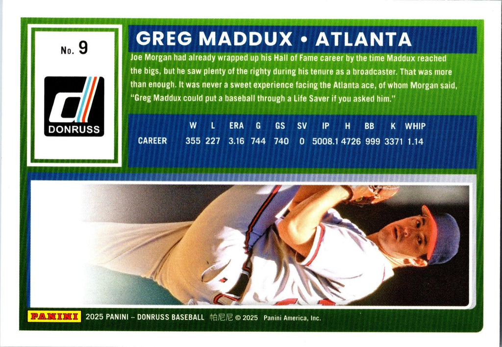 2025 Donruss #9 Greg Maddux