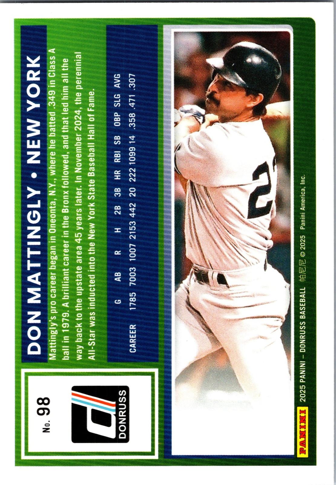 2025 Donruss #98 Don Mattingly