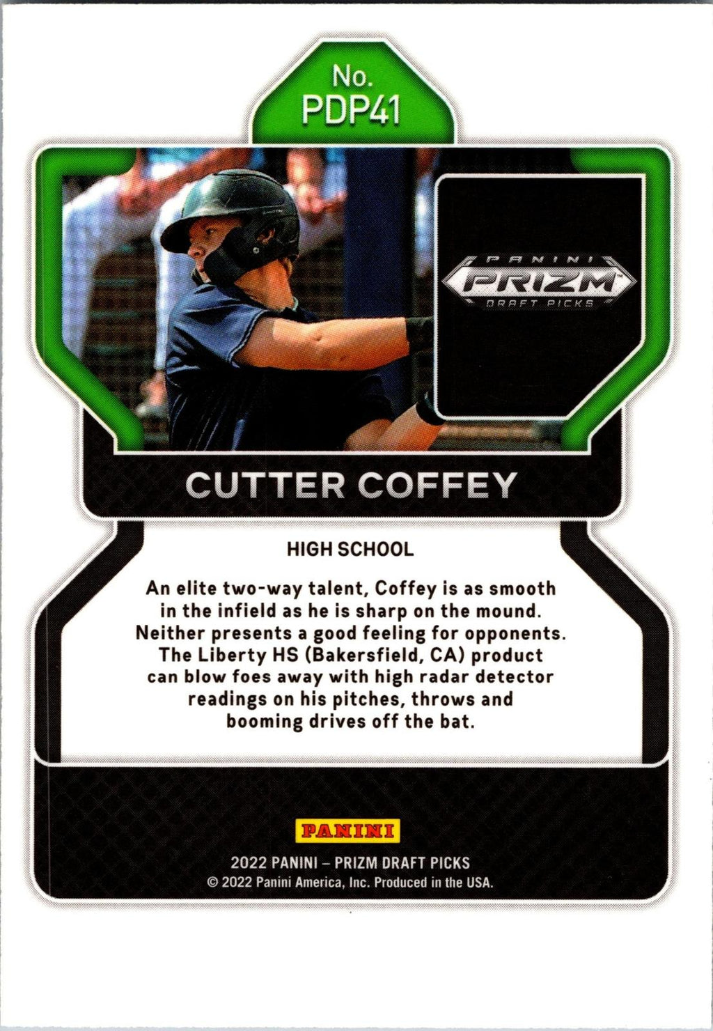 2022 Panini Prizm Draft Picks #PDP41 Cutter Coffey