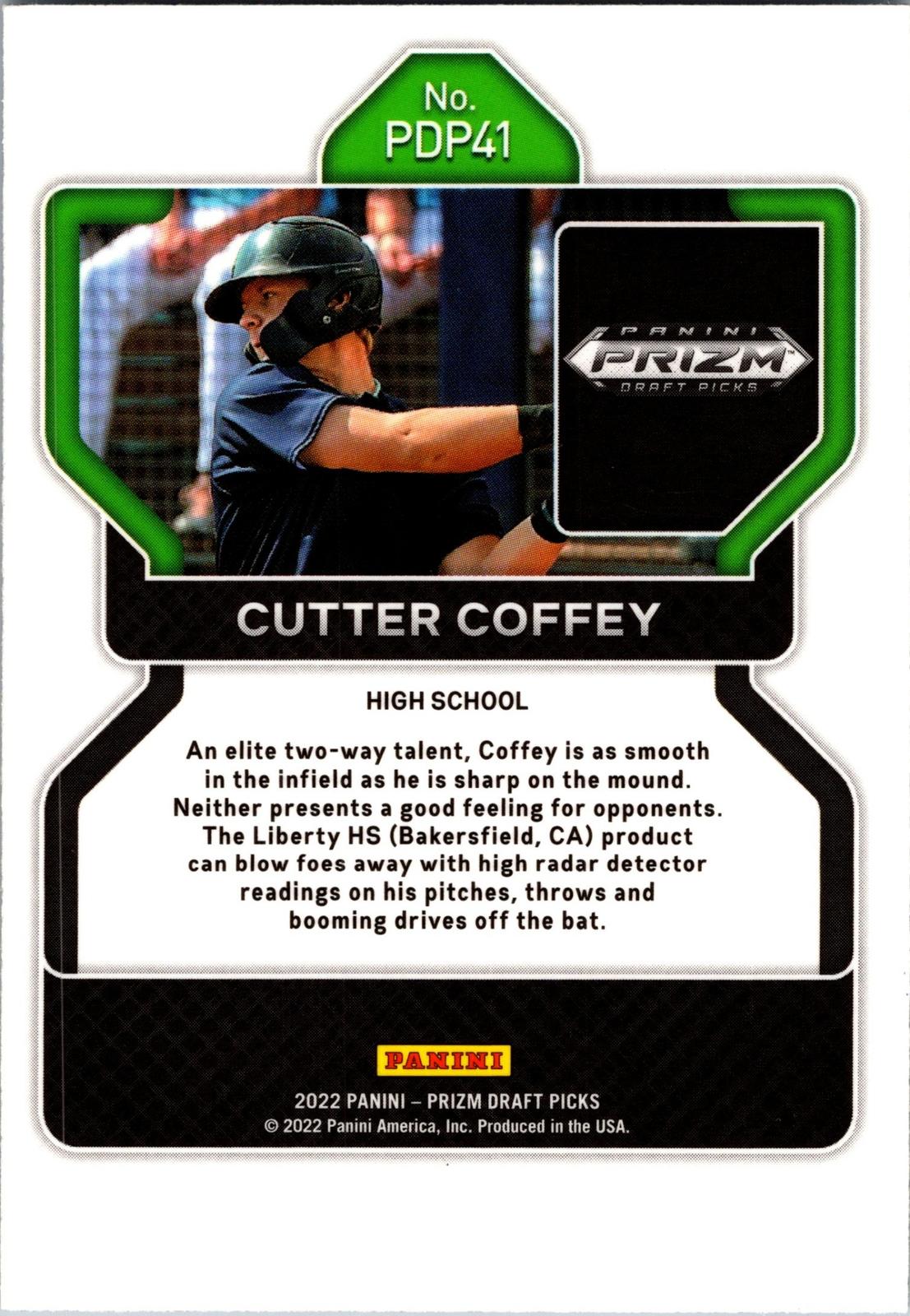 2022 Panini Prizm Draft Picks #PDP41 Cutter Coffey