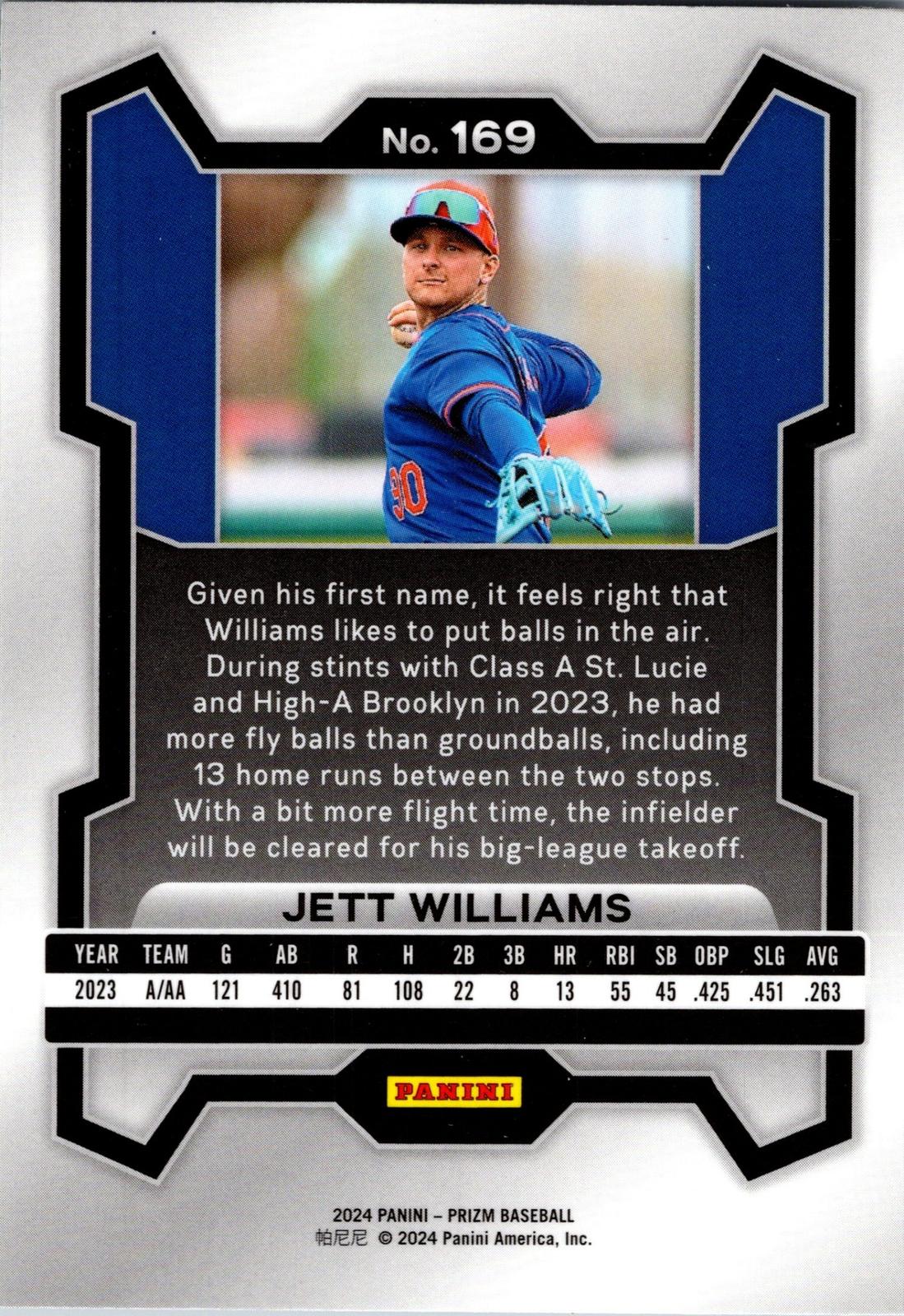 2024 Panini Prizm #169 Jett Williams