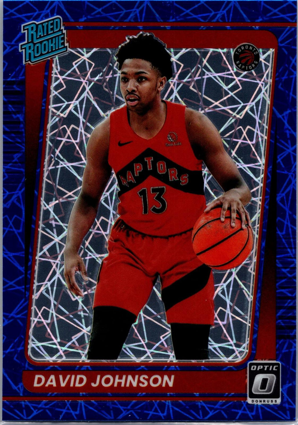 2021-22 Donruss Optic #193 David Johnson Blue Velocity