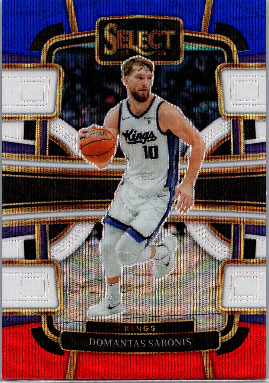 2023-24 Panini Select #25 Domantas Sabonis Tri-Color Prizm