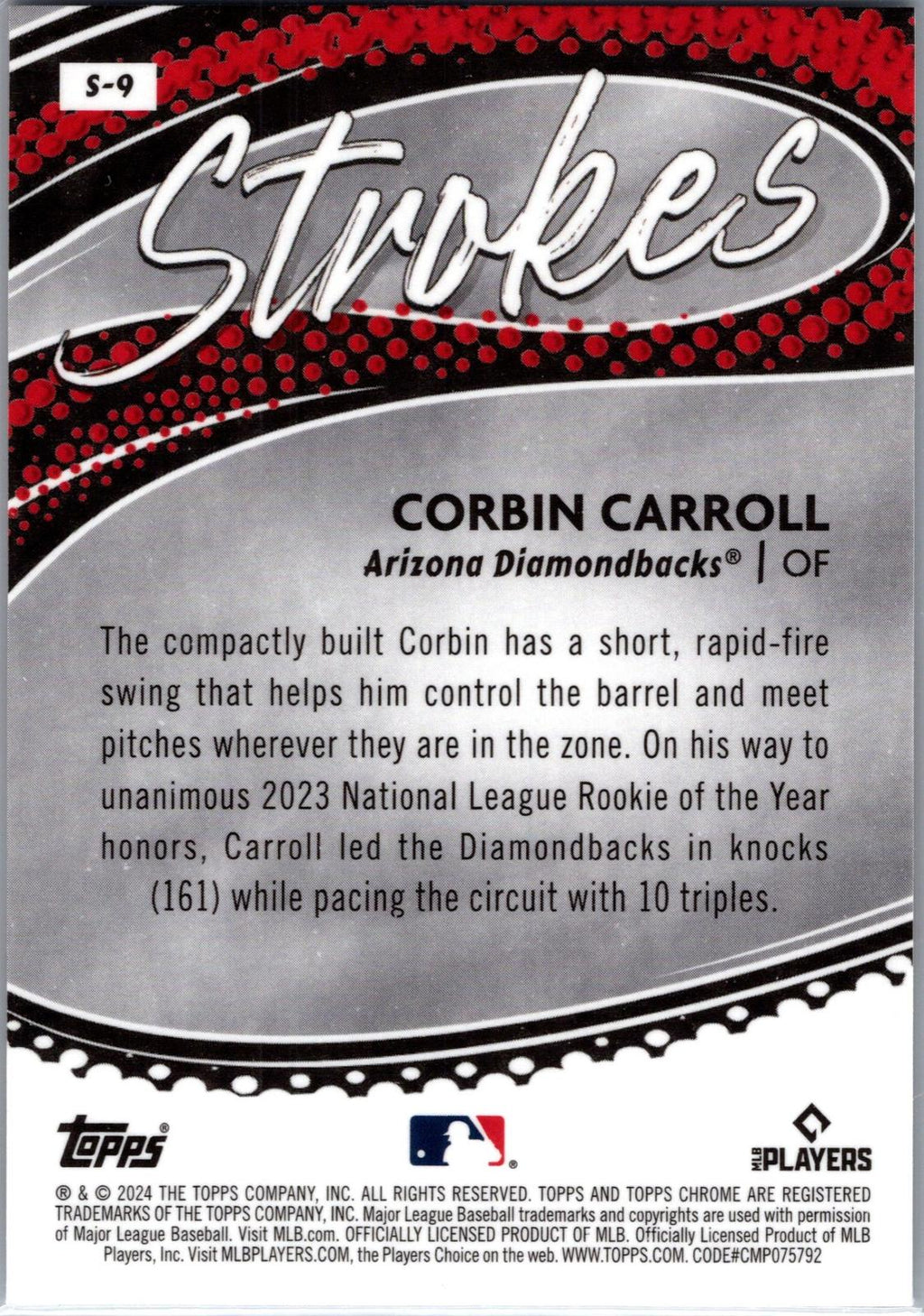 2024 Topps Chrome #S-9 Corbin Carroll Strokes